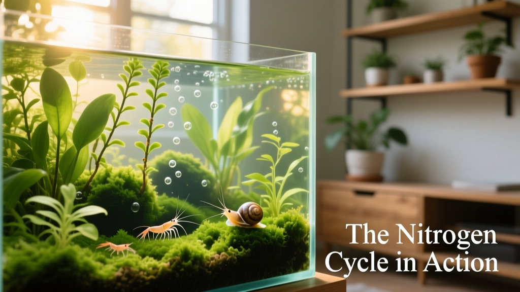 Vibrant planted aquarium with healthy green foliage and clear water