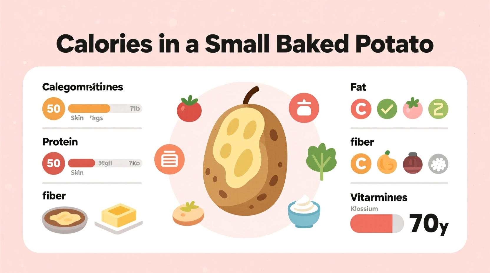 Small Baked Potato Calories: 130-160 in Plain Serving