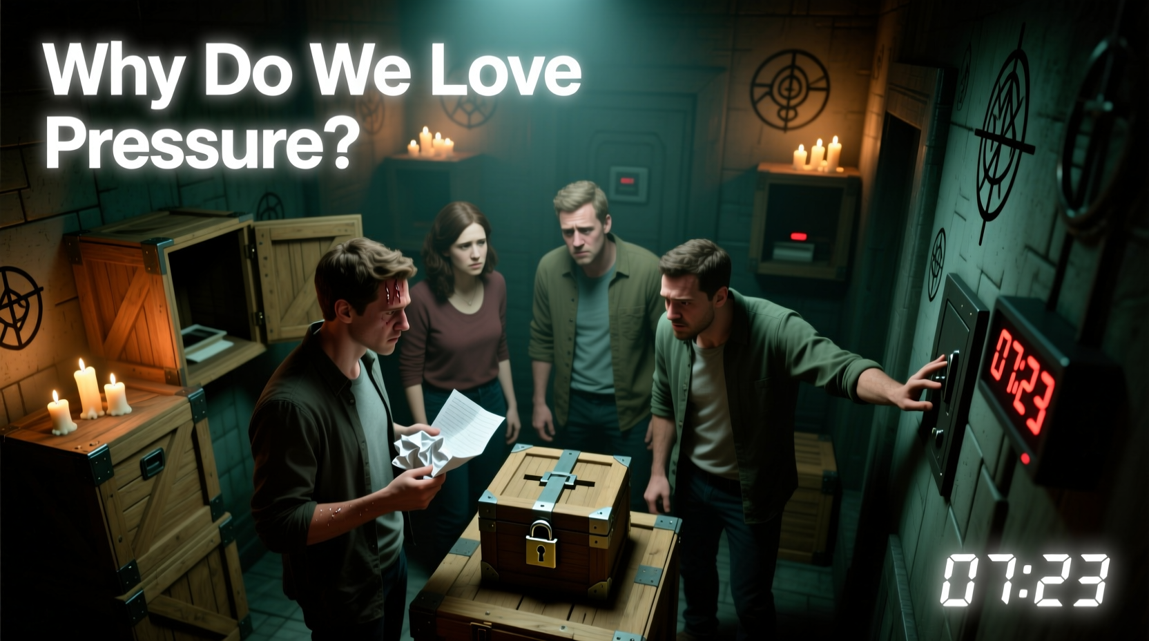 why do people enjoy solving escape room puzzles under pressure