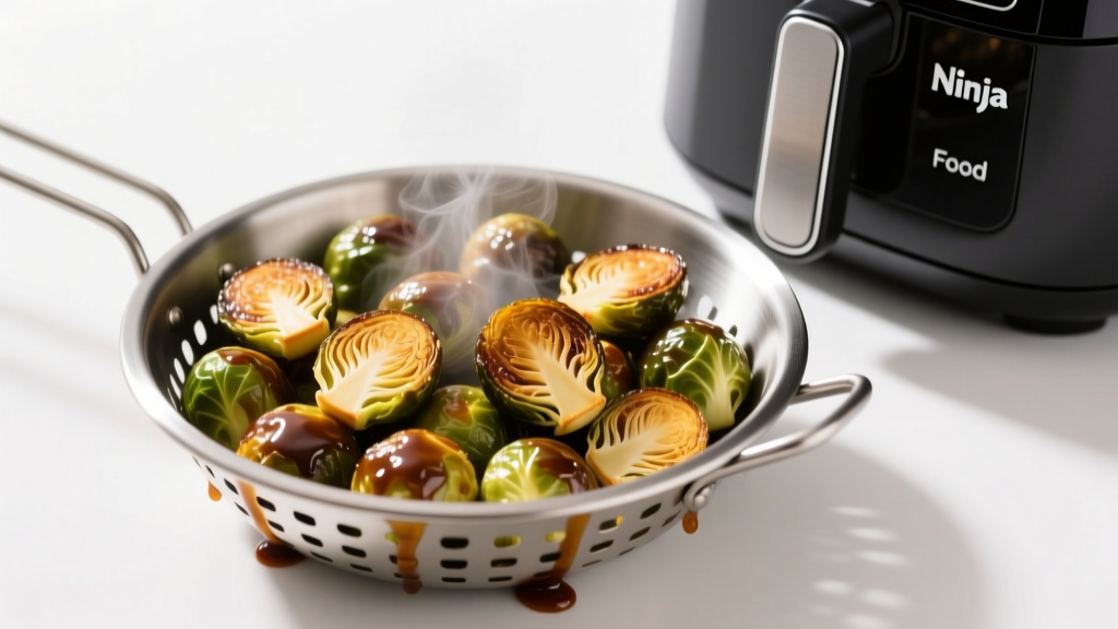 Crispy Balsamic Brussels Sprouts in Ninja Foodi
