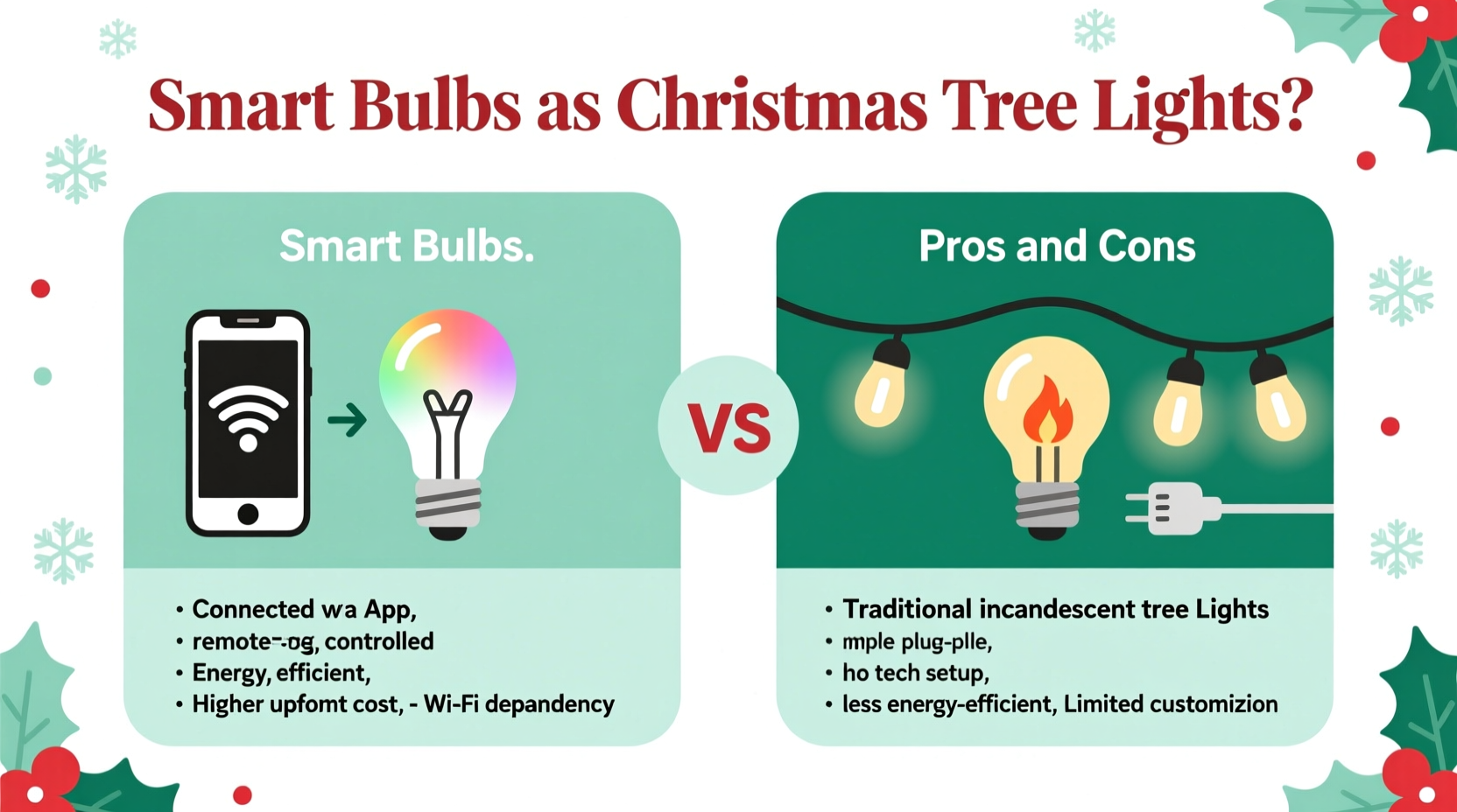 can smart bulbs be used as christmas tree lights pros and cons