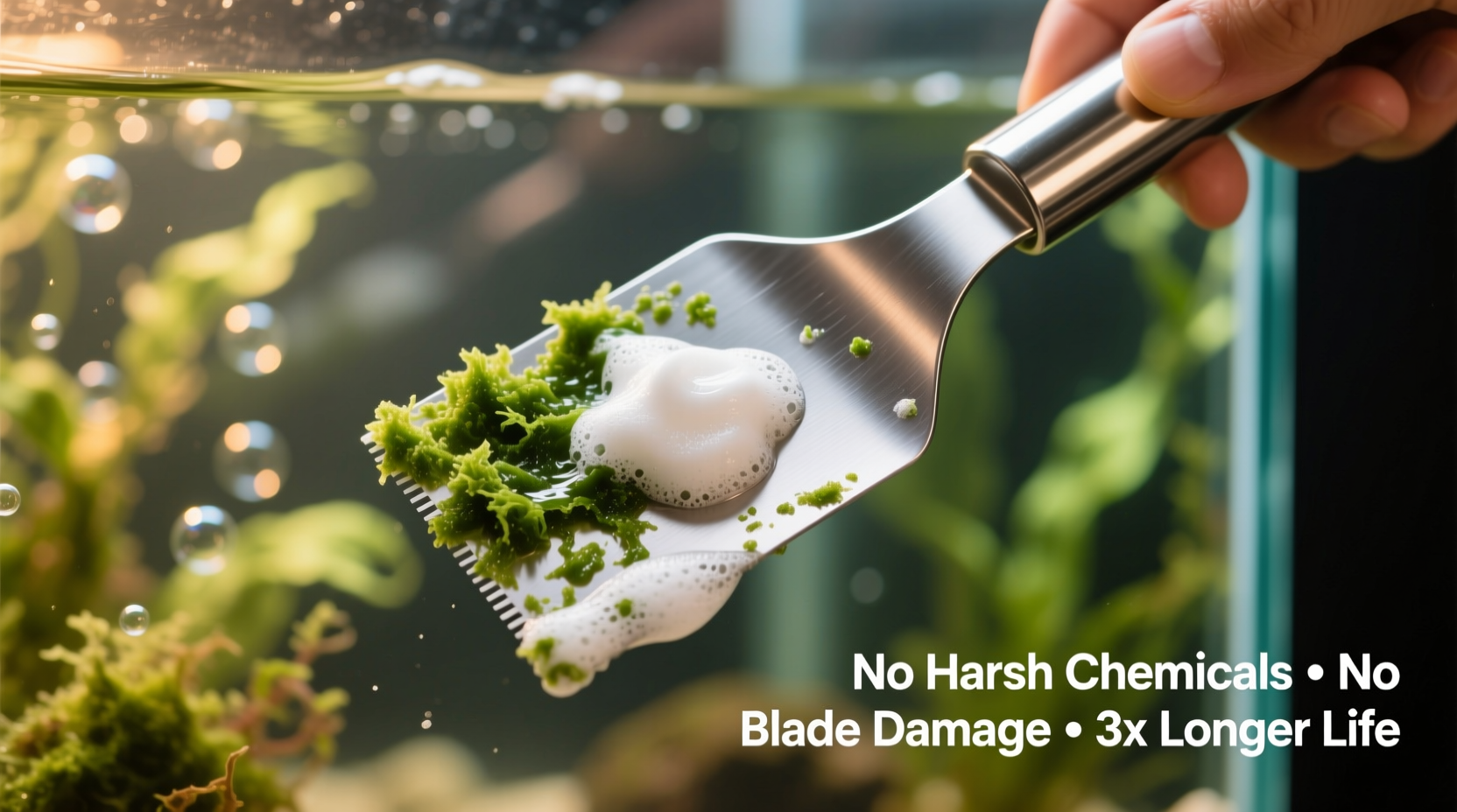 eco friendly aquarium scraper cleaning