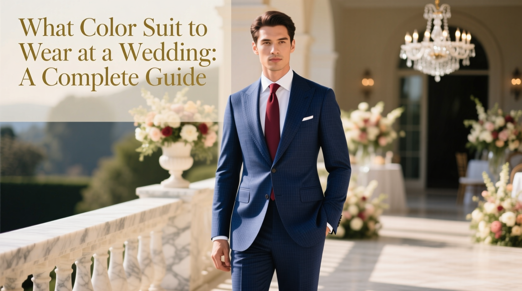 what color suit to wear at a wedding