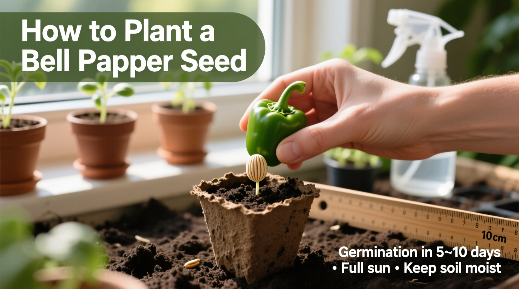 Keimtest für Paprika-Samen