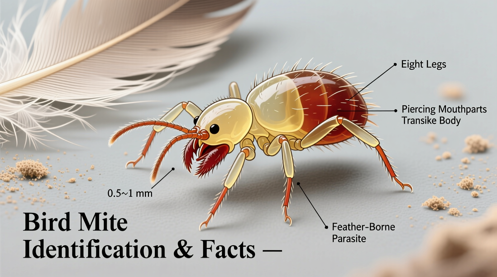 what does a bird mite look like