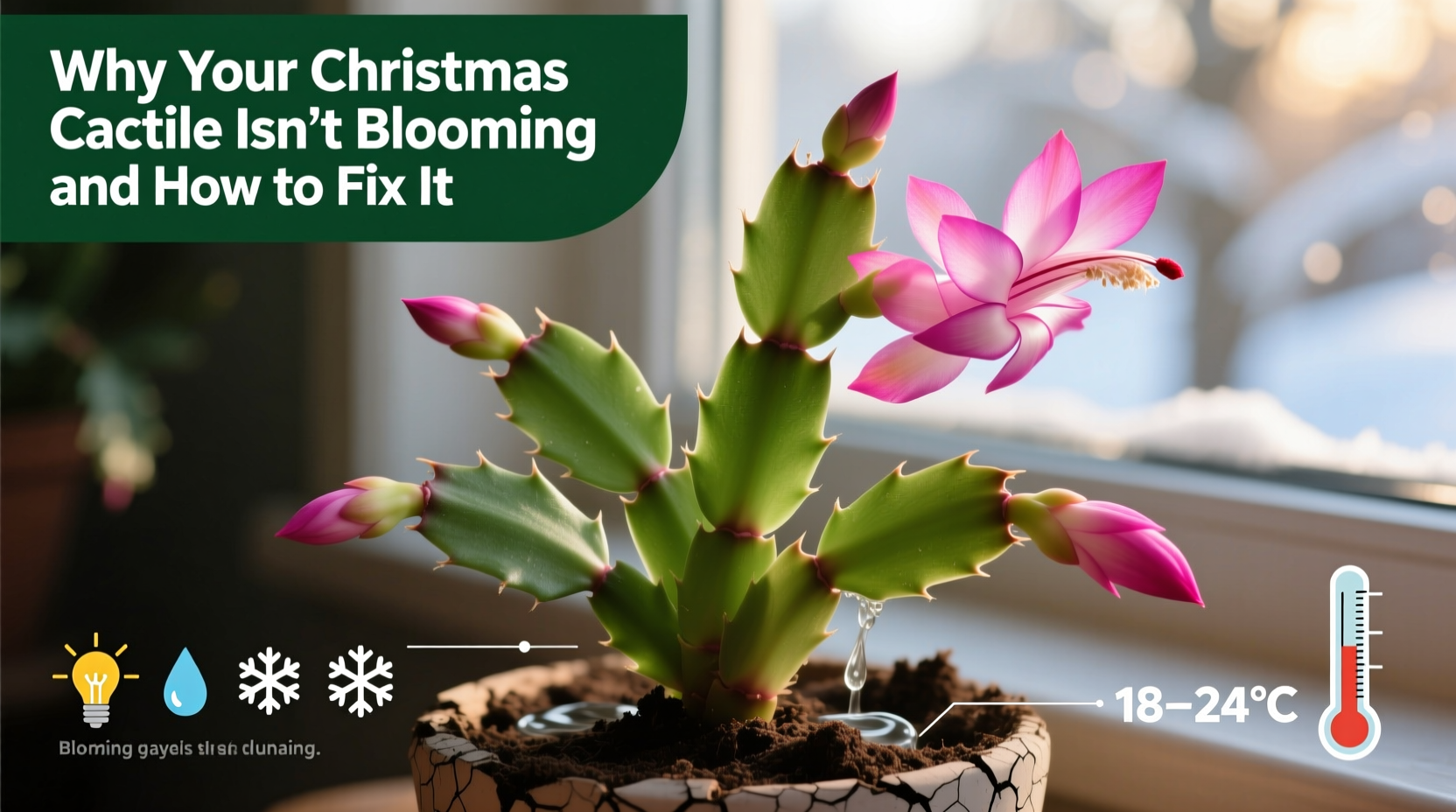 why is my christmas cactus not blooming