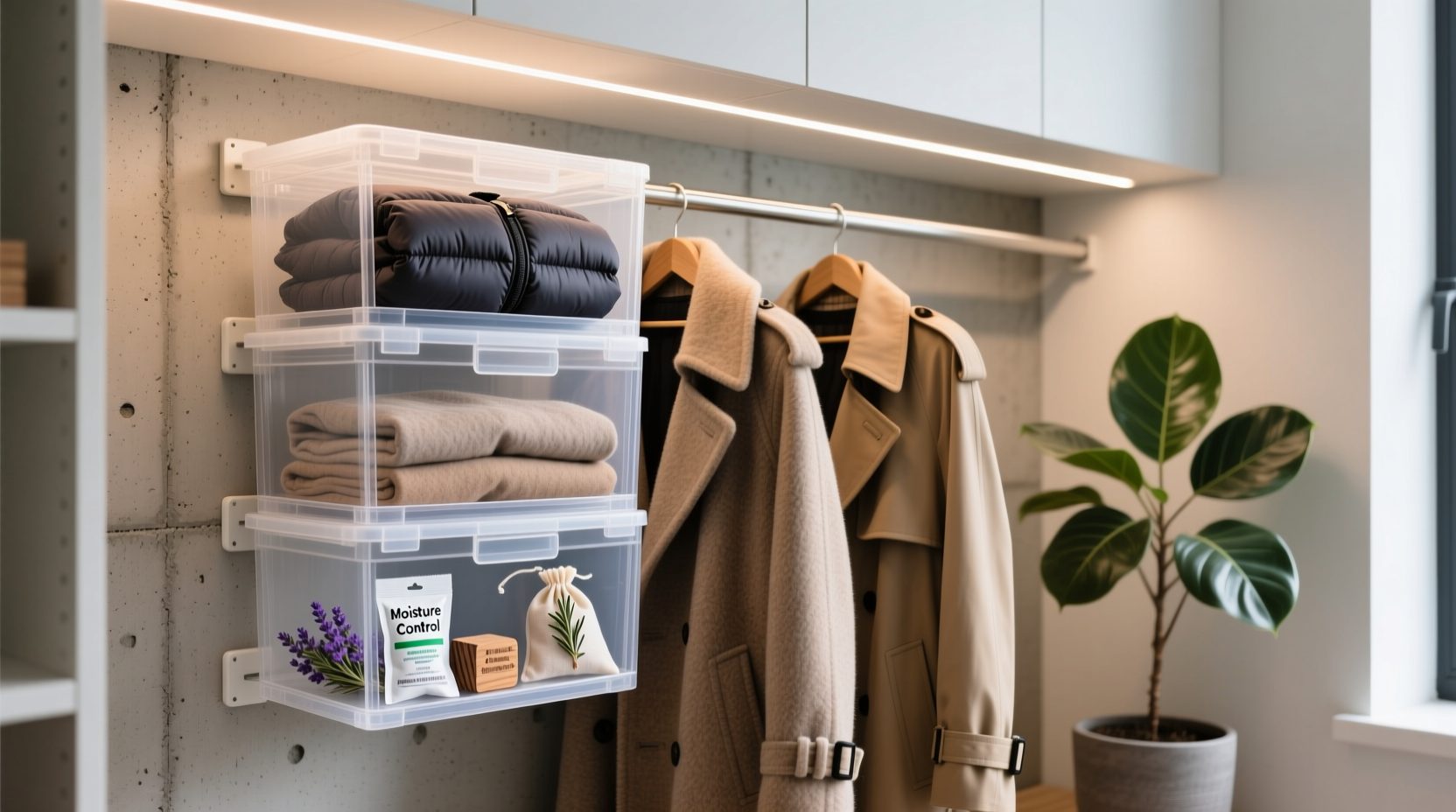 how to store winter coats in small apartments without moth damage or odors