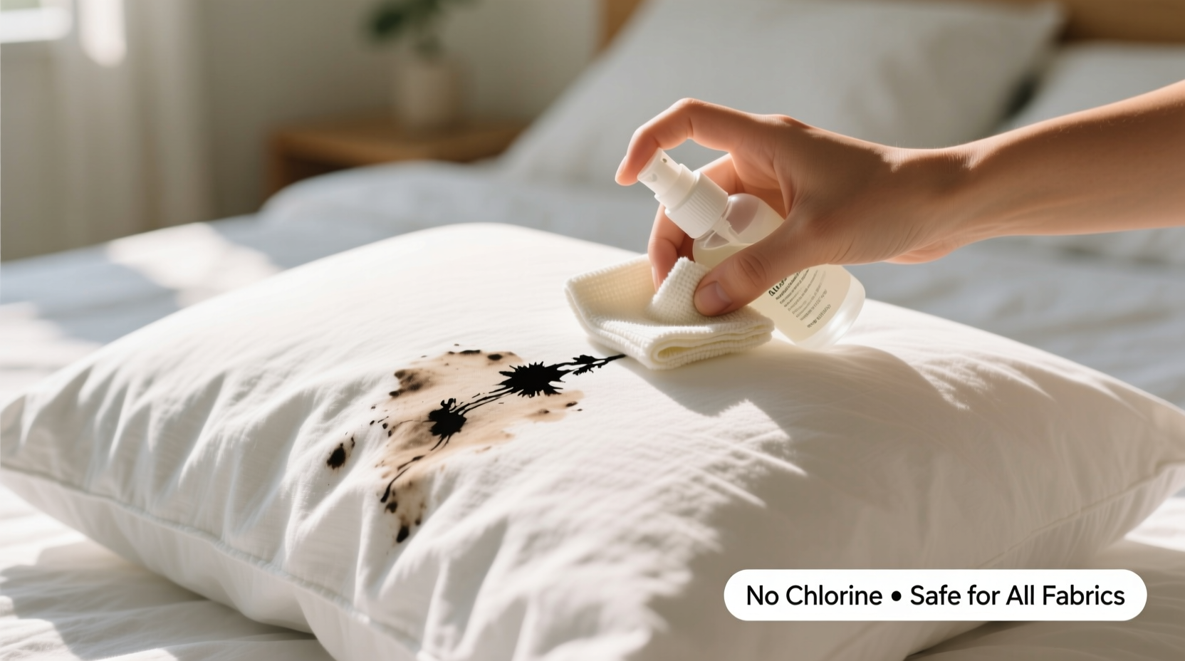 remove eyeliner stains without chlorine