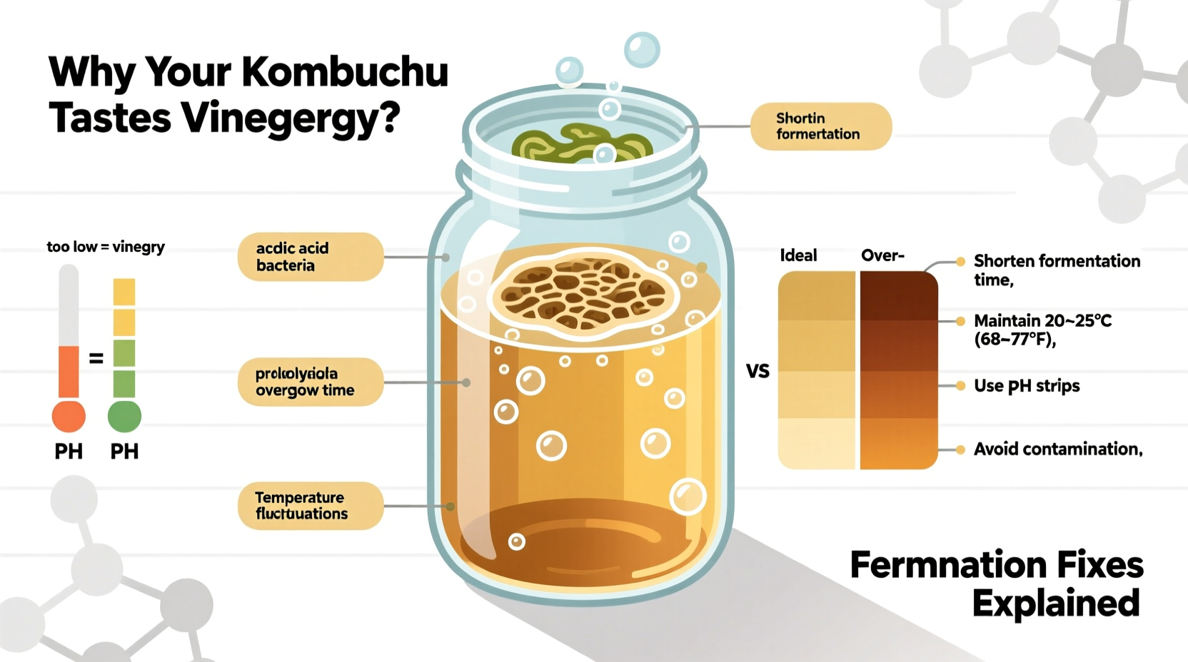 why does my kombucha taste too vinegary fermentation fixes explained