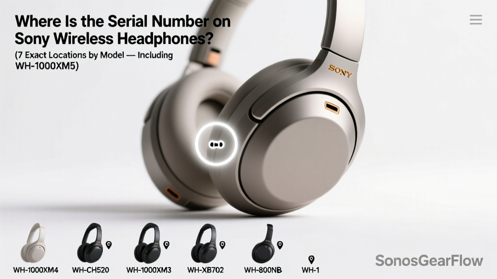 Where Is the Serial Number on Sony Wireless Headphones?