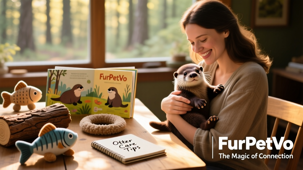 A curated selection of otter-themed enrichment toys and educational books from FurPetVo