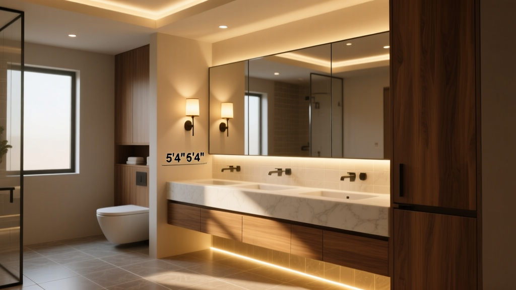 Bathroom Vanity Lighting Mistake: Mounting Height Error
