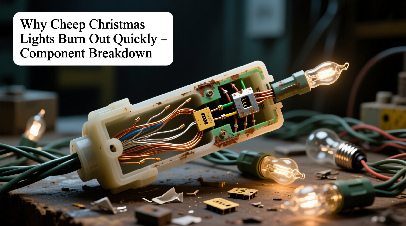 why do cheap christmas lights burn out quickly component breakdown