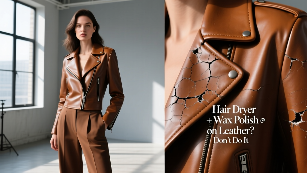 Hair Dryer + Wax Polish on Leather? Don’t Do It