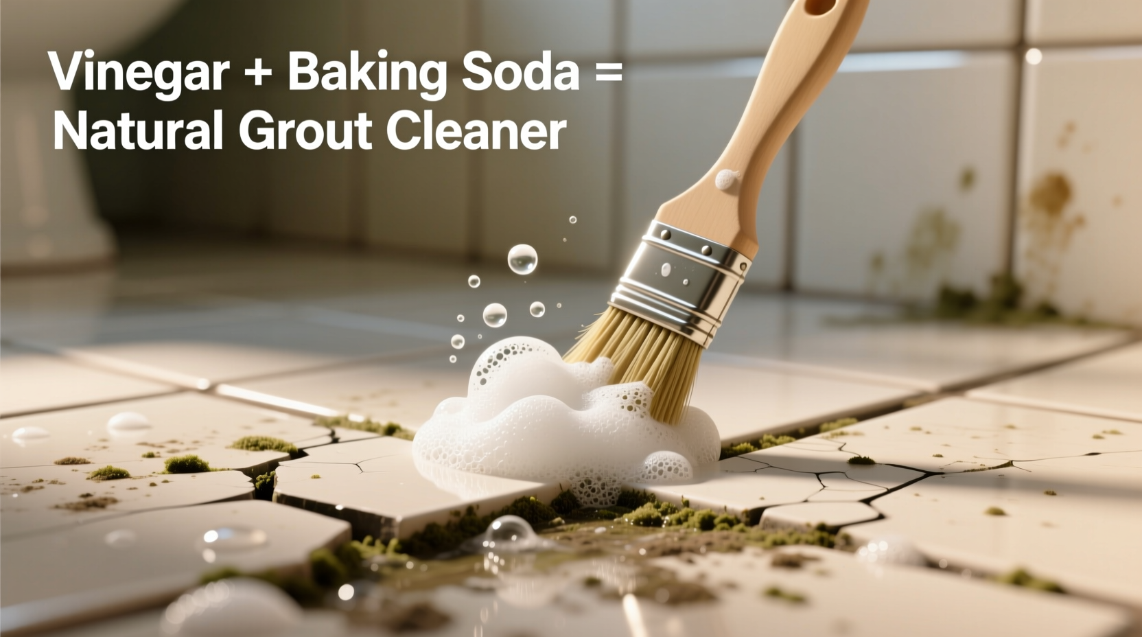 how to clean grout naturally using vinegar and baking soda hacks