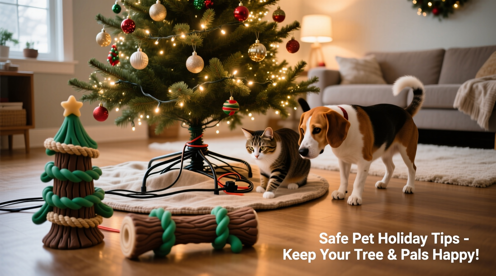 how to prevent pets from chewing christmas tree wires safe alternatives