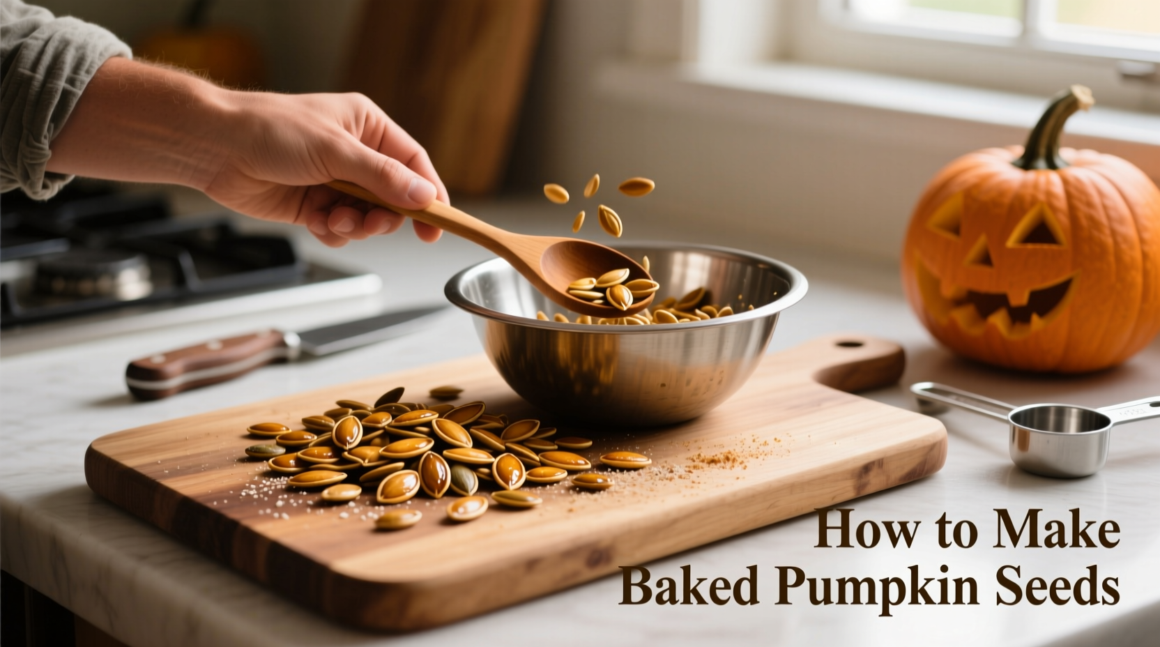 how to make baked pumpkin seeds