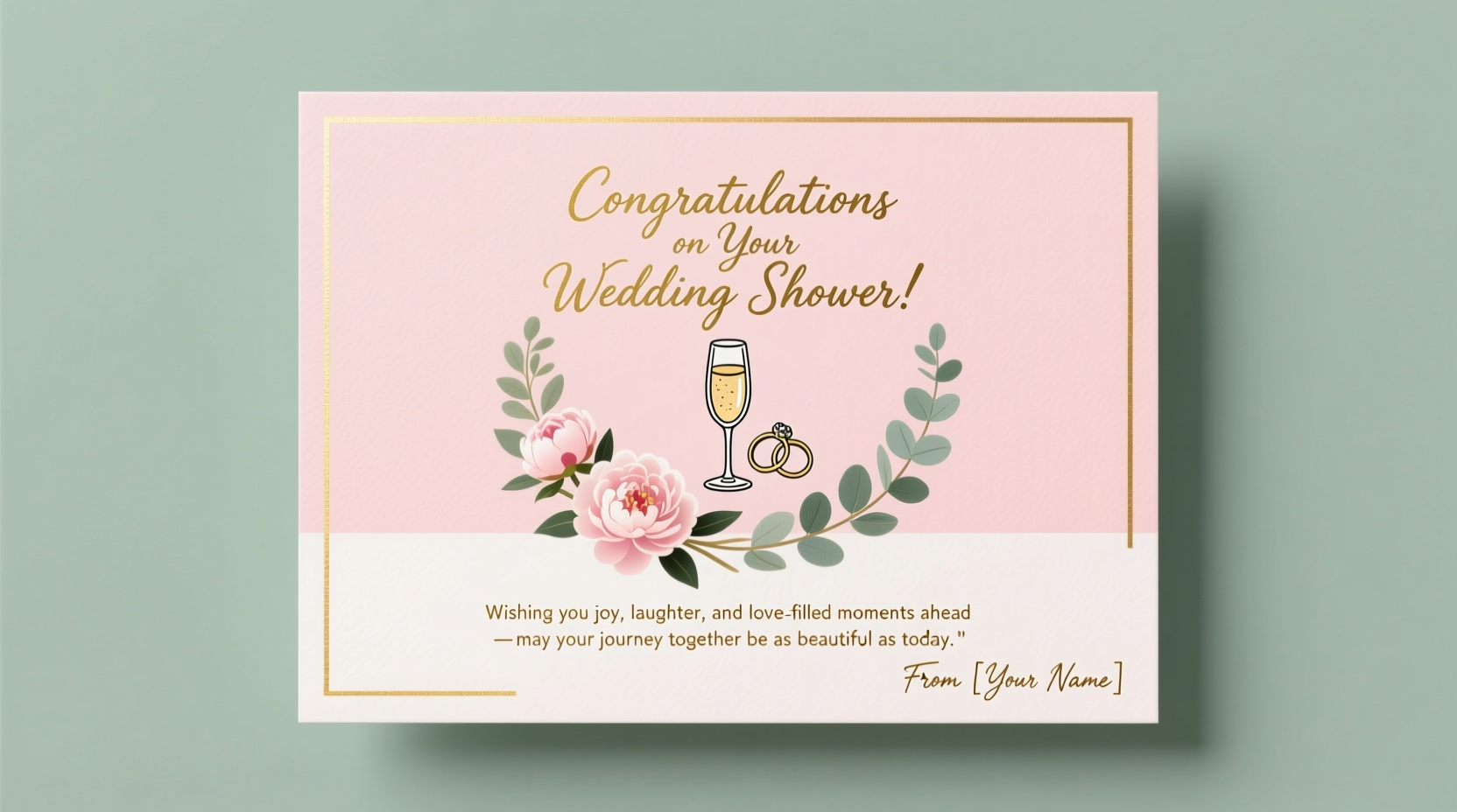 what to say in a wedding shower card