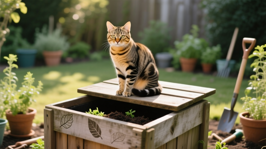 Why Cats Sit on the Garden Compost Bin Lid