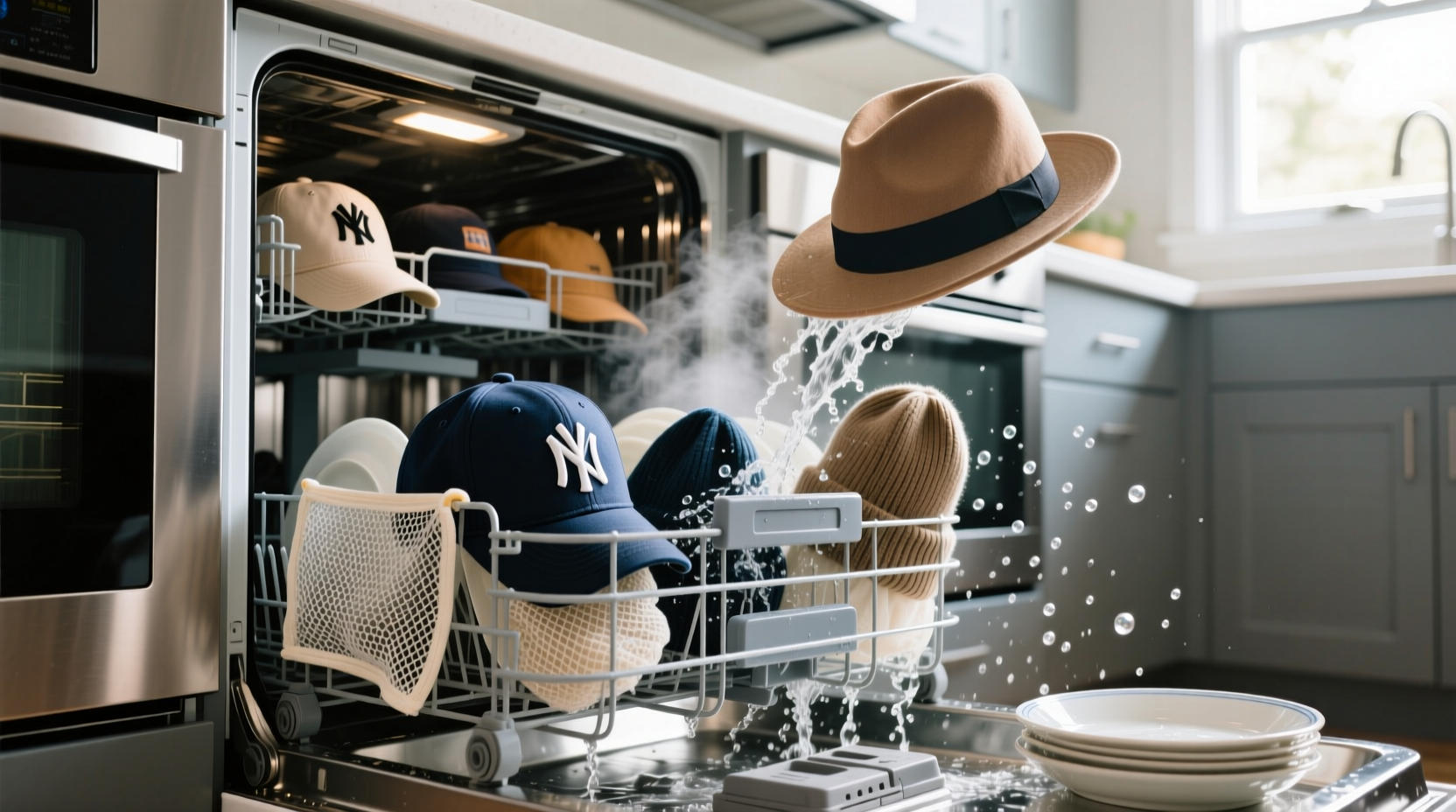 how to wash a hat in the dishwasher