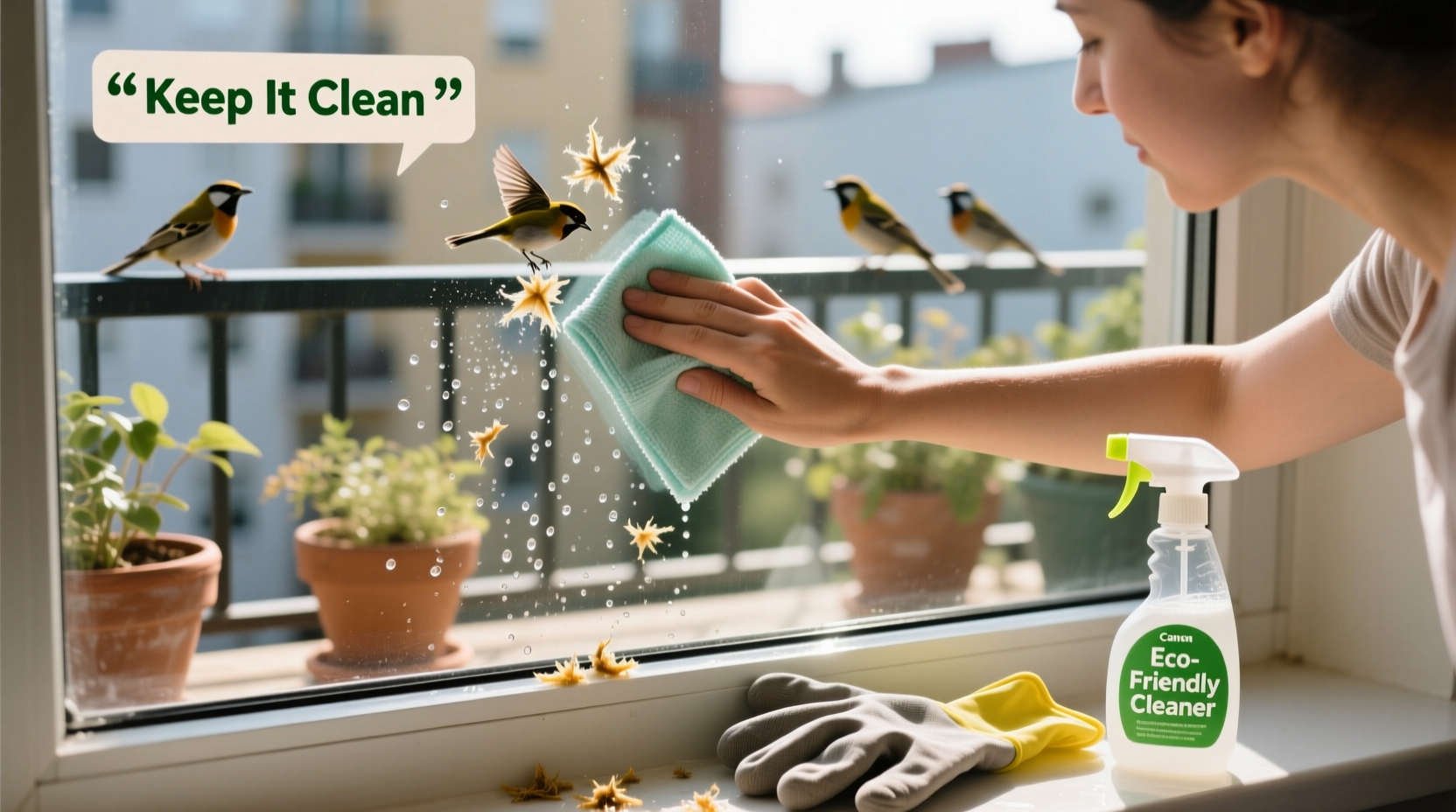 how to remove bird droppings