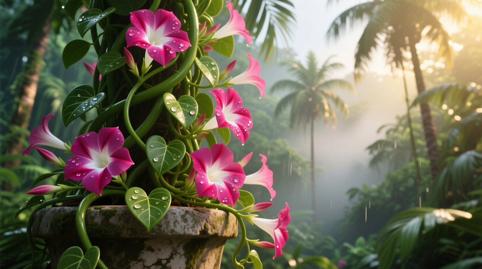 tropical plant mandevilla