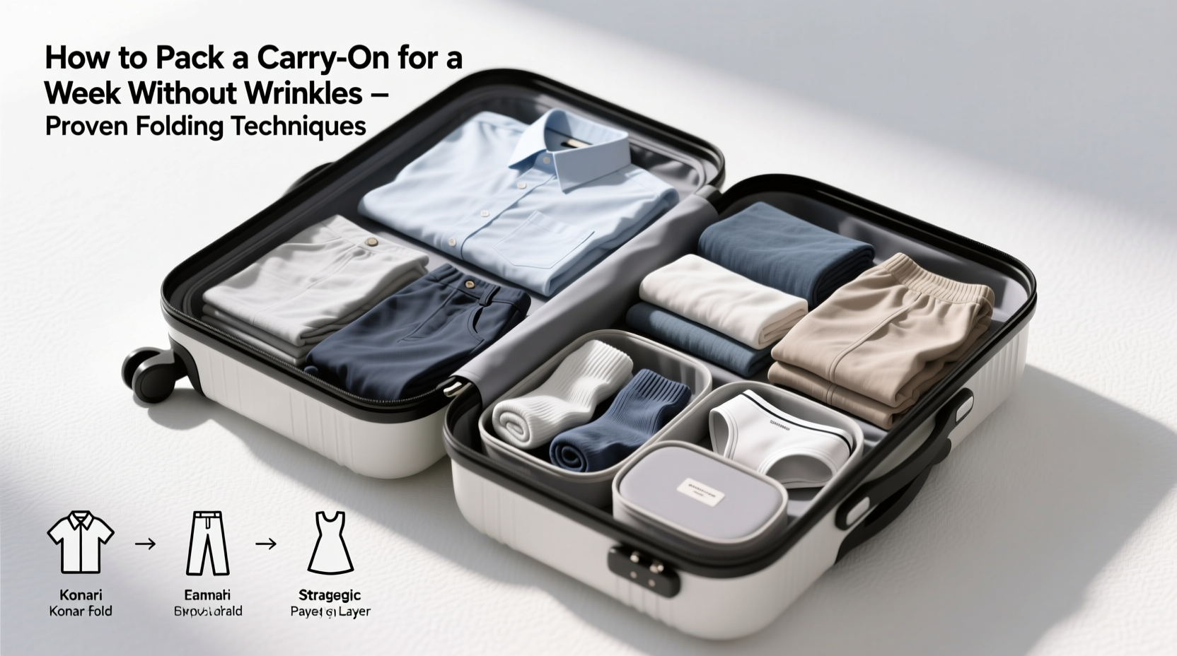 how to pack a carry on for a week without wrinkles proven folding techniques