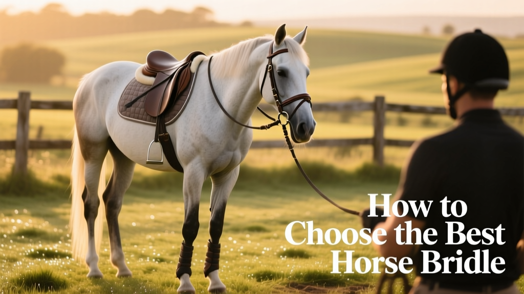 Horse wearing a soft side-pull bitless bridle during groundwork session