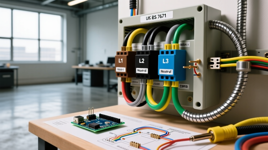 Commercial Electrical Wiring UK Colours: 3-Phase BS 7671 Guide