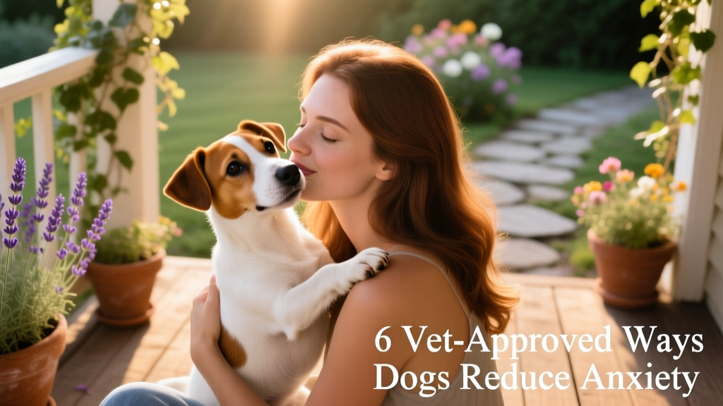 Cute young woman kisses and hugs her puppy jack russell terrier dog