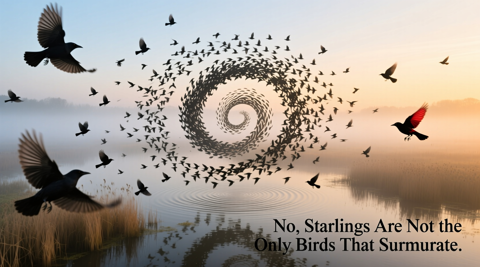 are starlings the only birds that murmuration