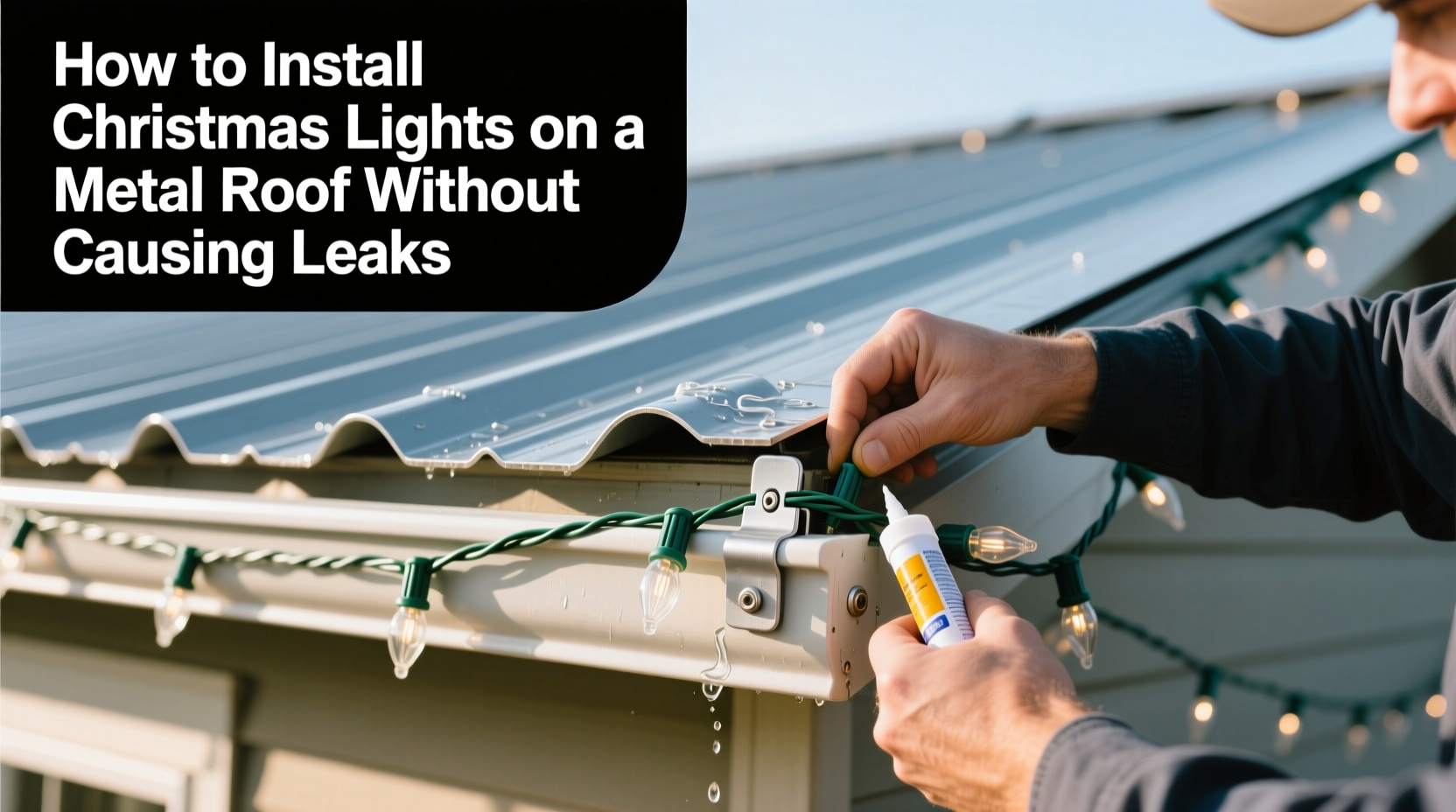 how to install christmas lights on a metal roof without causing leaks