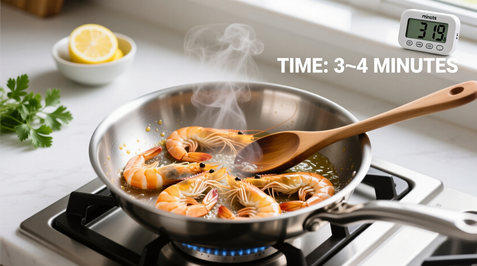 how long to cook shrimp in pan