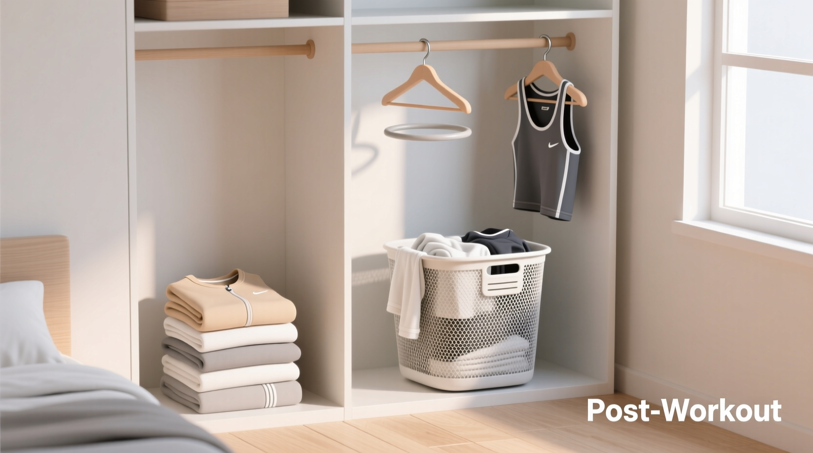 closet organization tips for home gym clothes