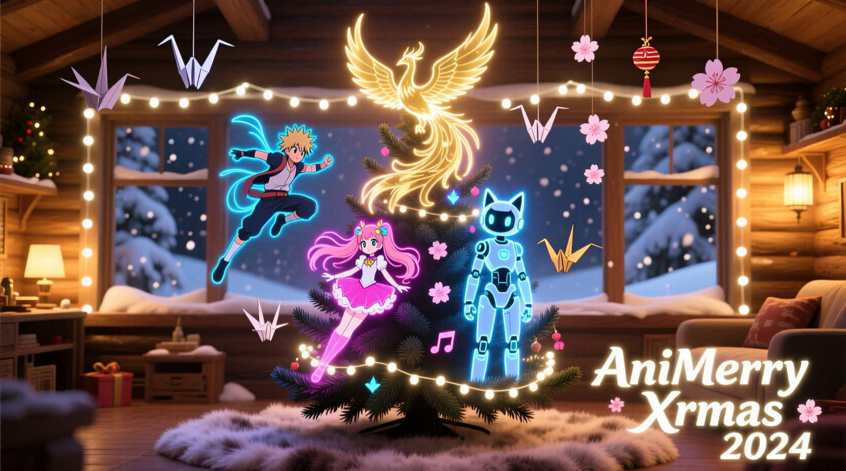 how to integrate anime projections into your christmas tree setup