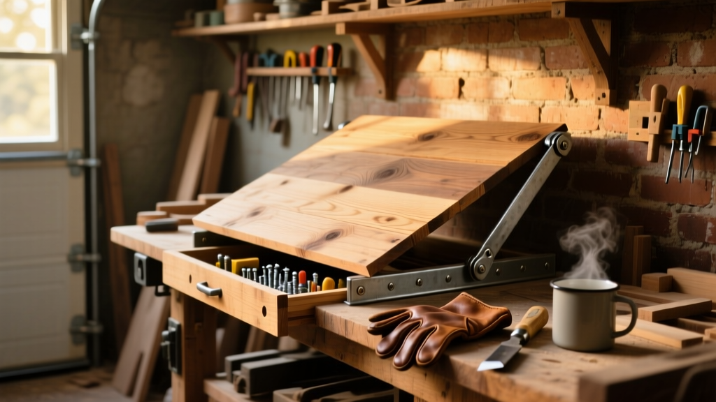 DIY Fold-Down Workbench for Garage or Shed