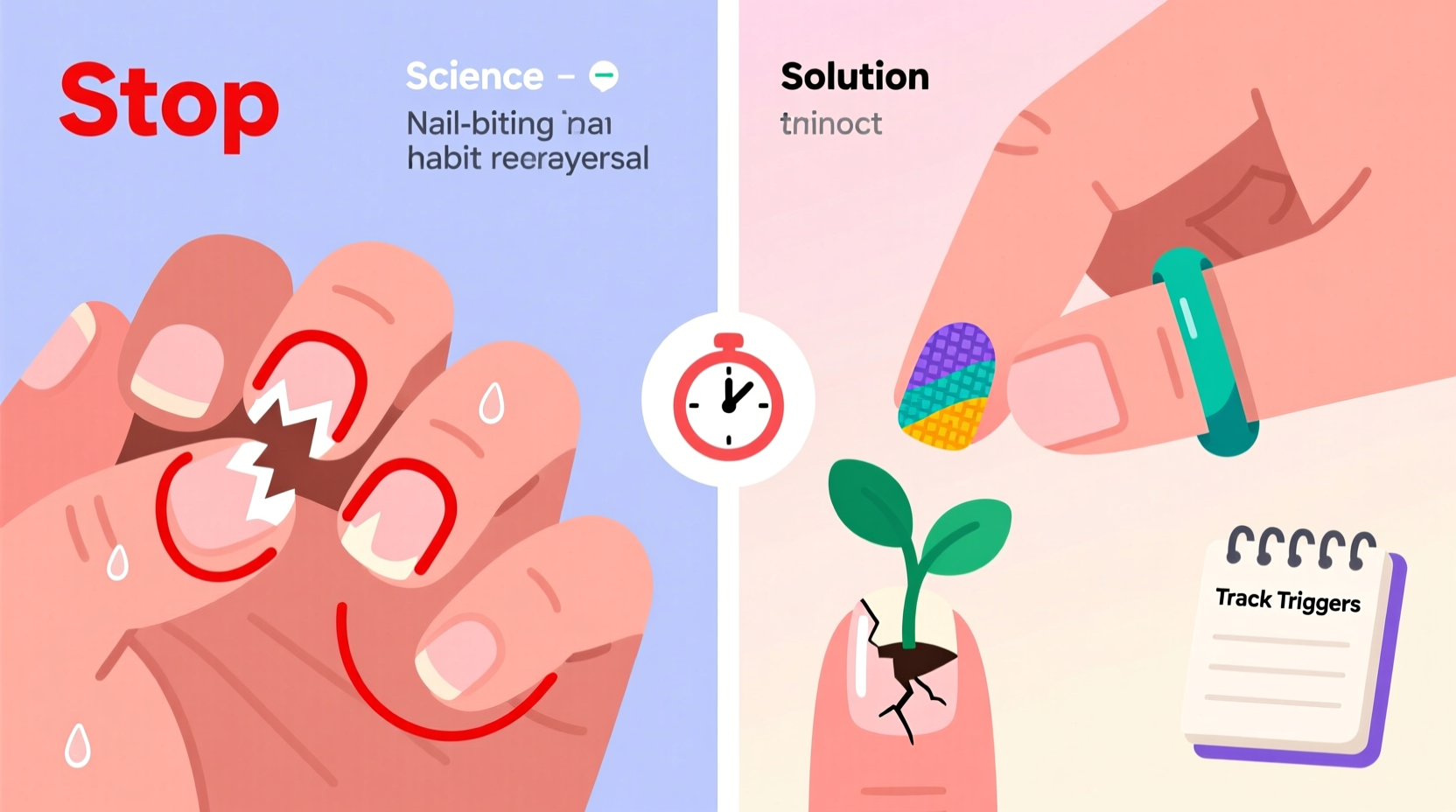 how to break the habit of nail biting with behavioral and physical tricks