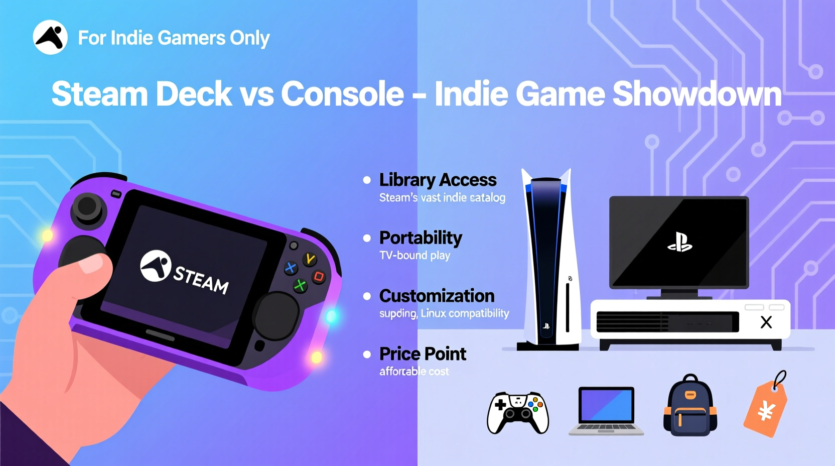 is the steam deck better than a gaming console for indie game lovers
