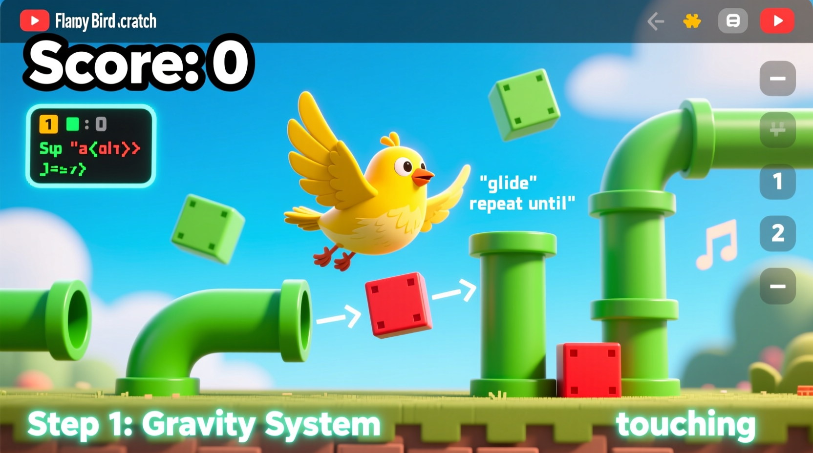 how to create flappy bird on scratch