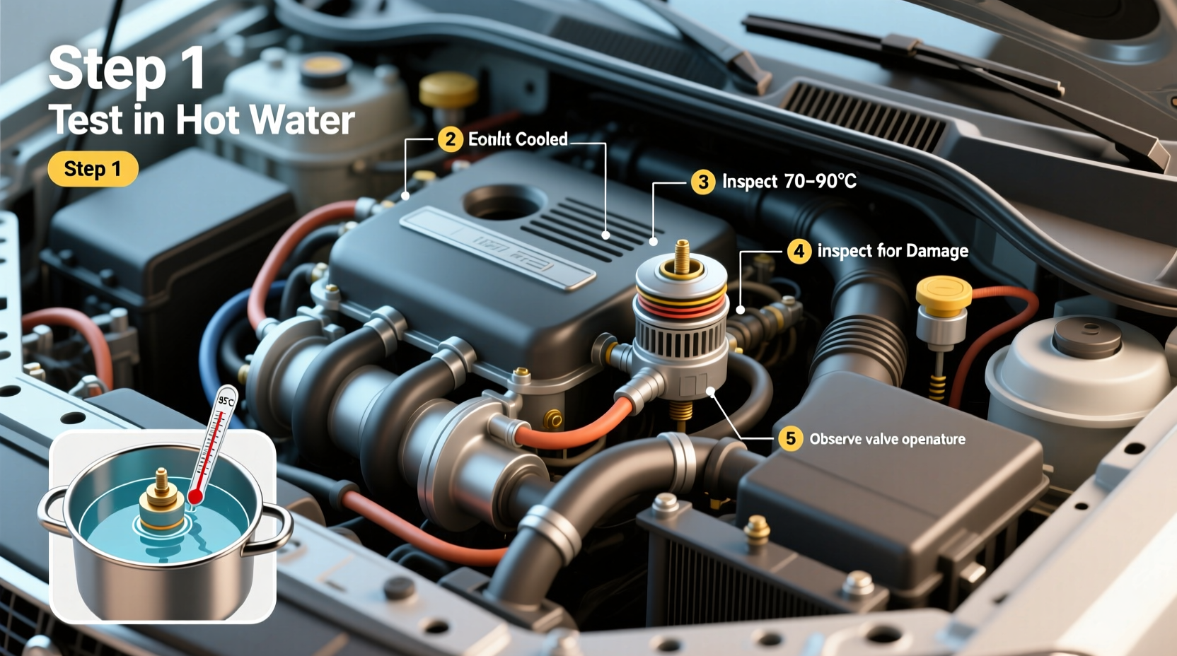 how to test thermostat car