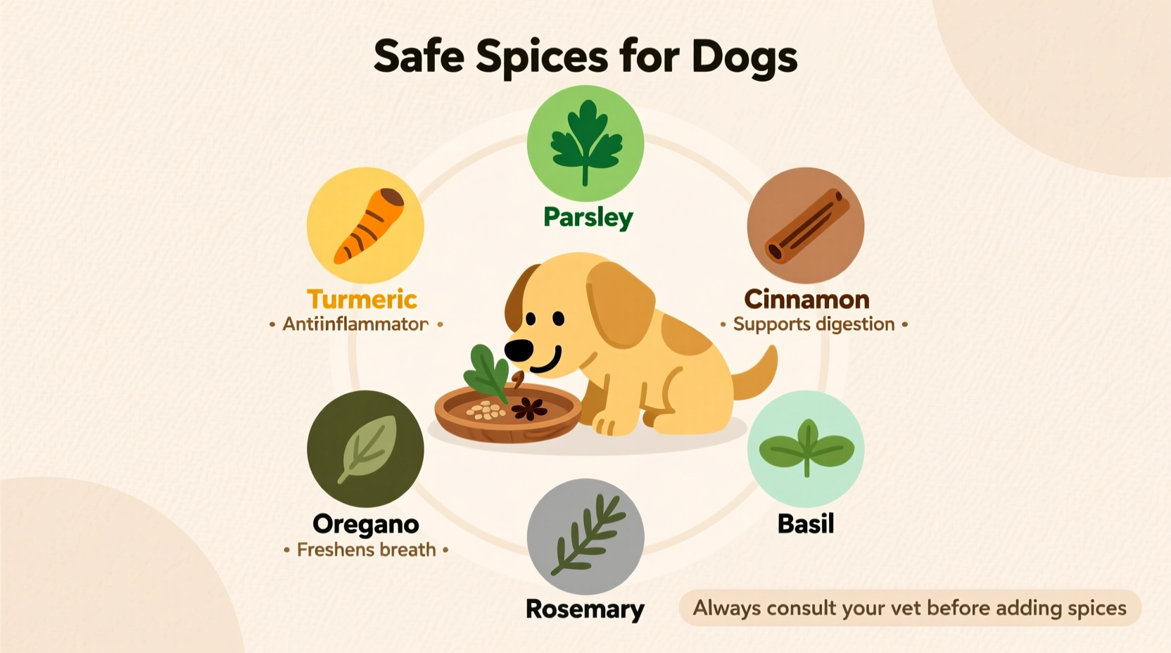 Safe Spices for Dogs: What's Beneficial and What's Toxic