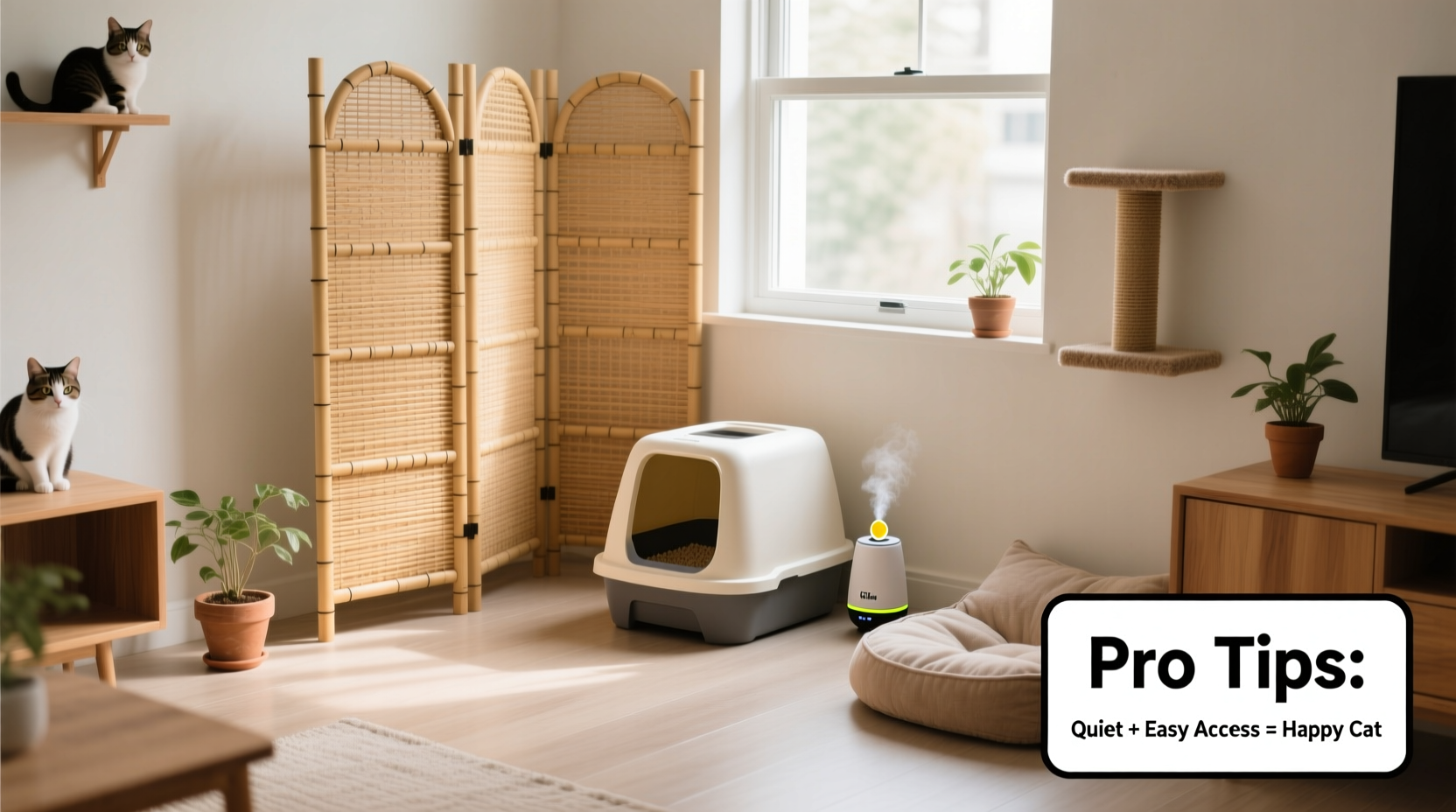 litter box placement where in your home reduces odor and increases usage
