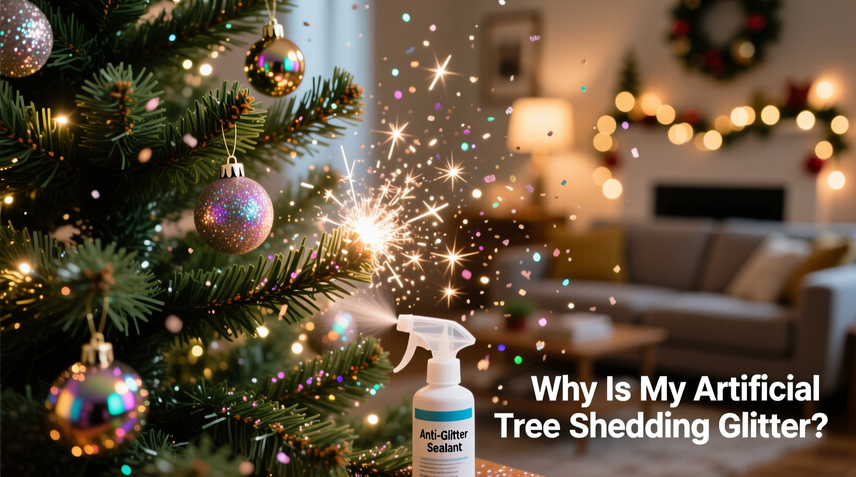 why does my artificial tree shed glitter everywhere and how to stop it before guests arrive