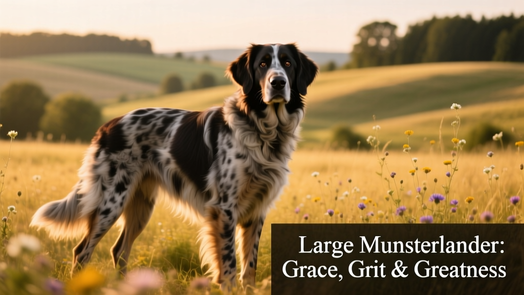 large munsterlander dog in the field