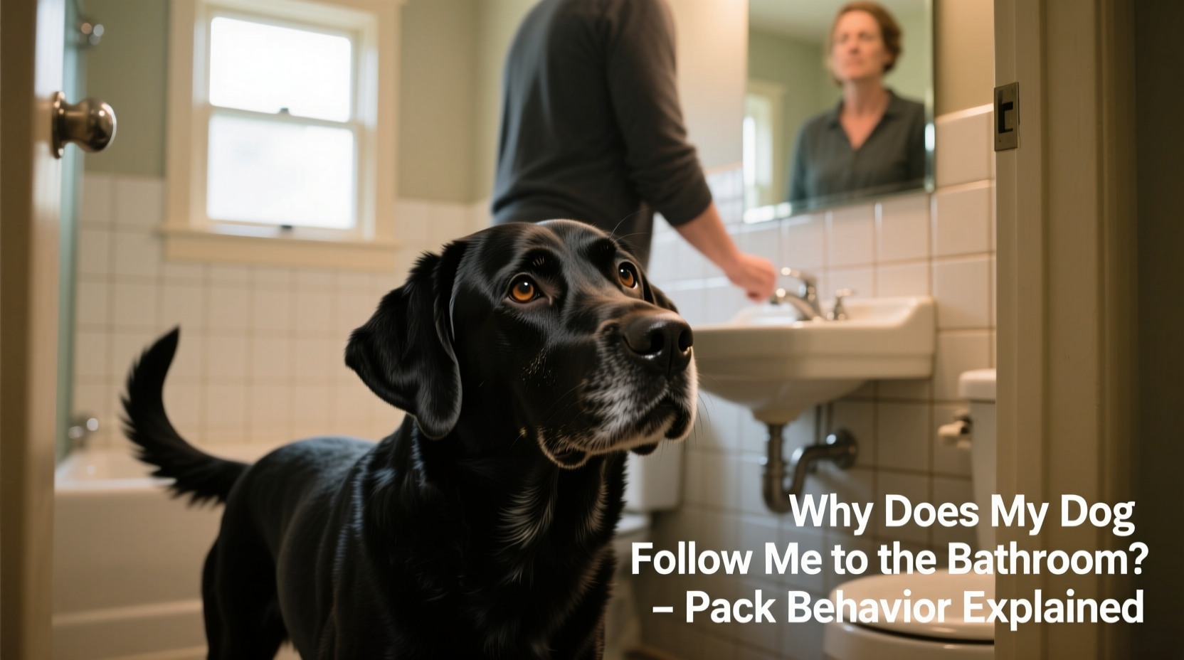 why does my dog follow me to the bathroom pack behavior