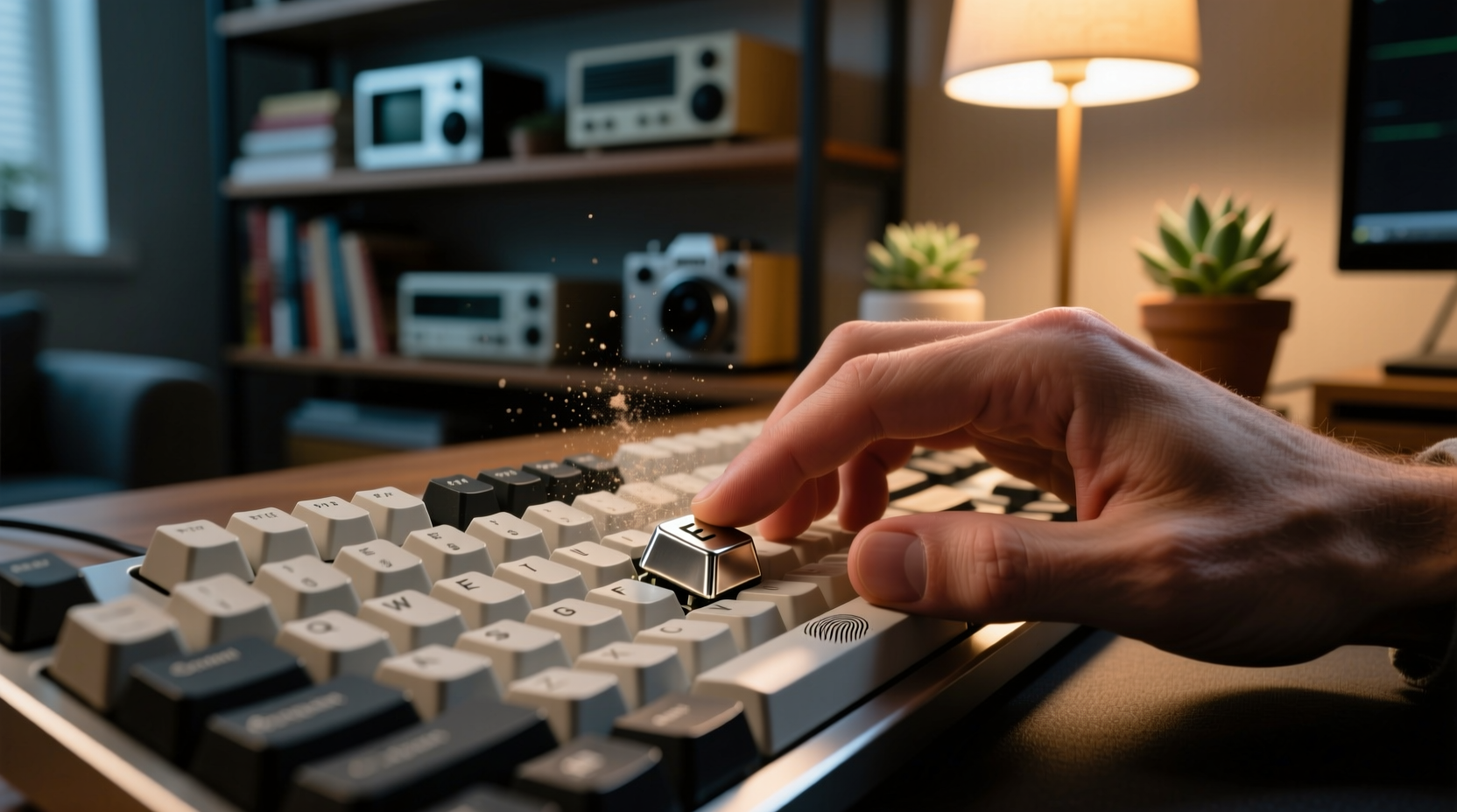 just start typing on your hardware keyboard to initiate