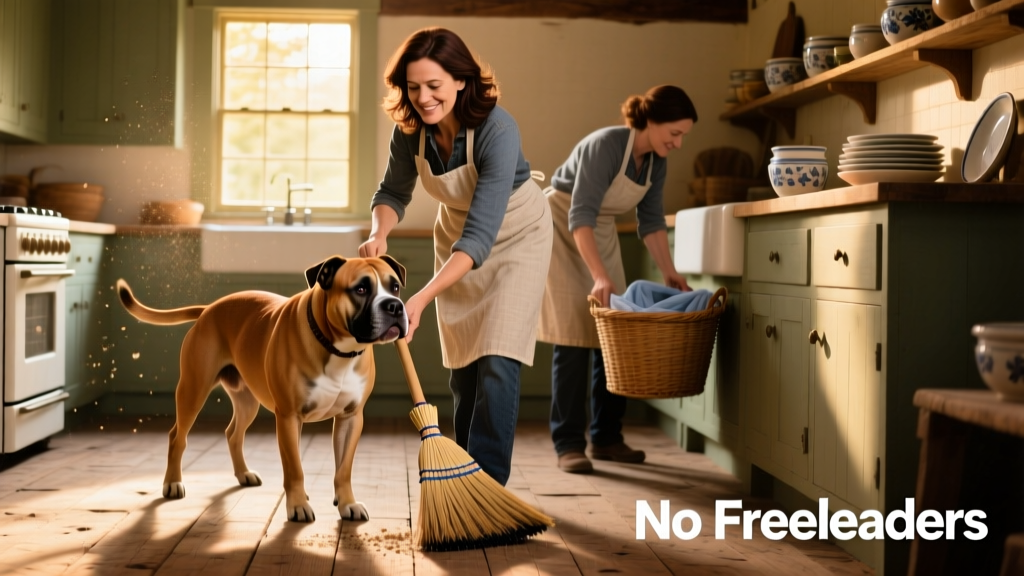 Mom Gives Pit Bull ‘Chores’ Because She Doesn’t Believe in Raising ‘Freeloaders'