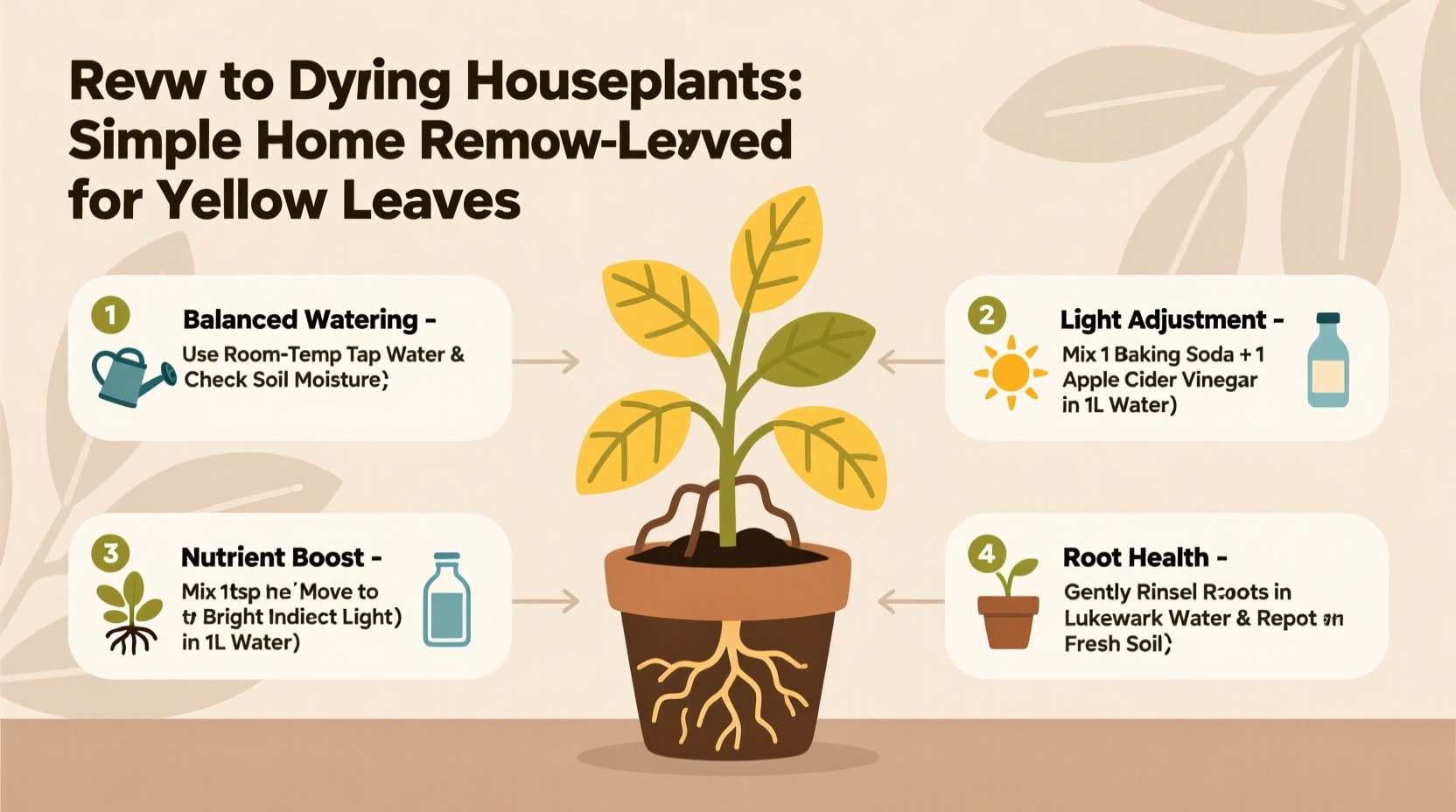 how to revive dying houseplants with yellow leaves using simple home remedies