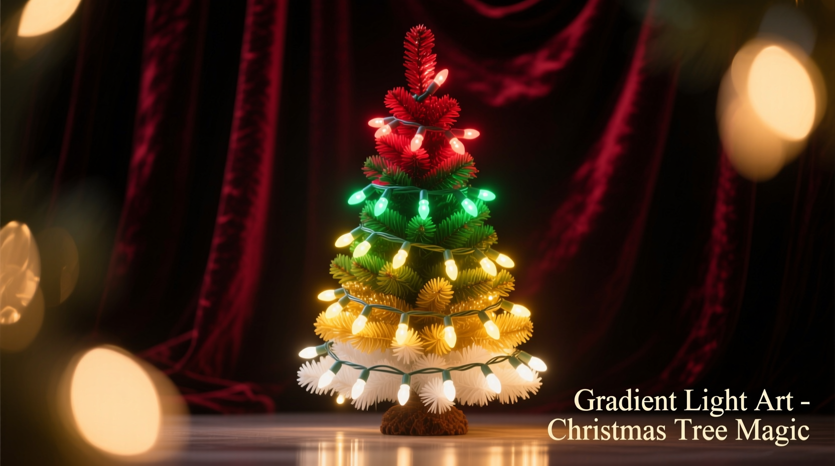how to create a gradient effect with christmas tree lights by color