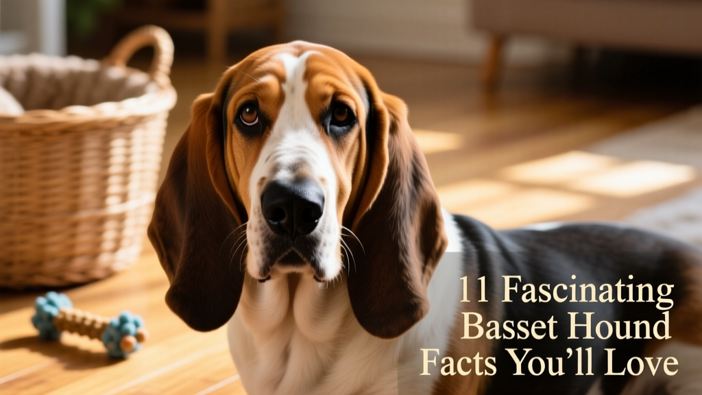 Close-up portrait of a Basset Hound showing its long ears, wrinkled forehead, and moist black nose